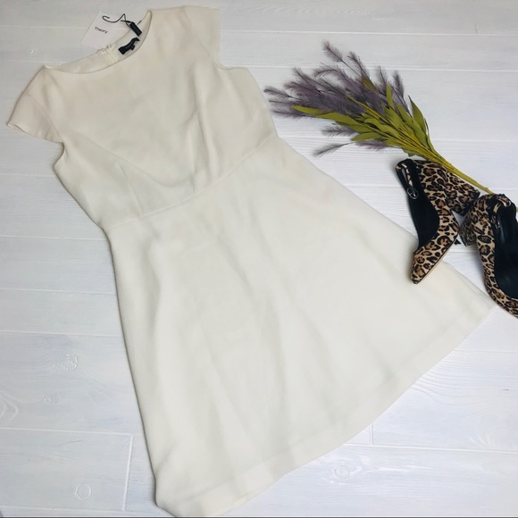 Theory Cap Sleeve Crepe Dress - Picture 5 of 7